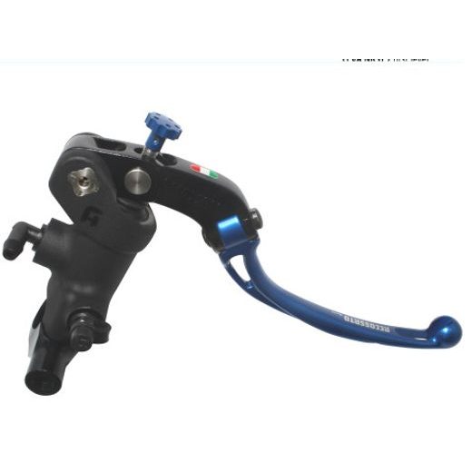 Radial brake master cylinder ACCOSSATO PC008 PRS 19 x 17-18-19 with folding lever,blue