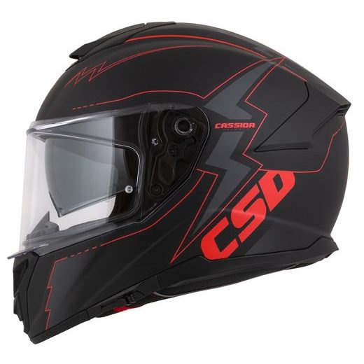 Integralna čelada CASSIDA Integral GT 2.1 Flash matt black/ metallic red/ dark grey XS