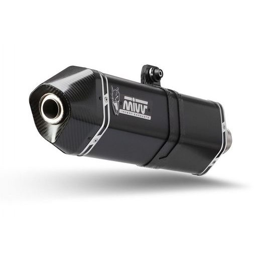 Celoten izpušni sistem 2x1 MIVV SPEED EDGE Y.058.LRB Kovinsko črna