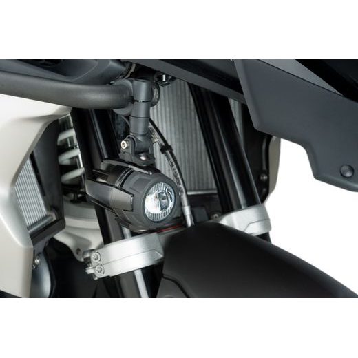 Auxiliary LED lights PUIG 3489N črna homologated, set
