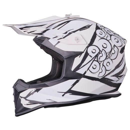 Cross helmet GMS FORTIS ZG14022 matt black-white 2XL