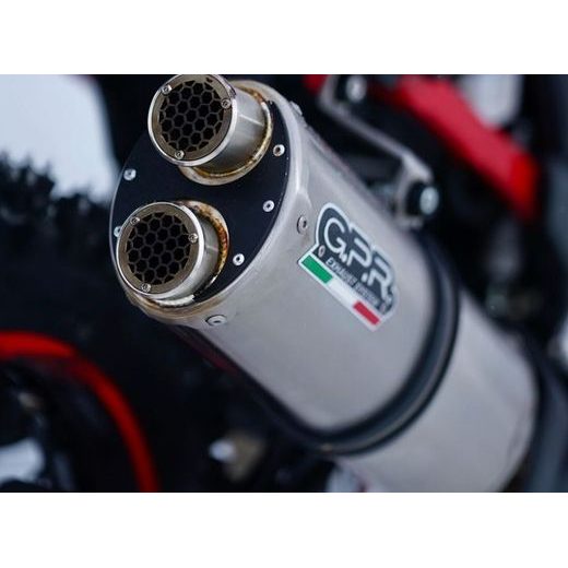 Slip-on exhaust GPR DUAL INOX E5.H.264.1.DUAL.IO Matte Inox