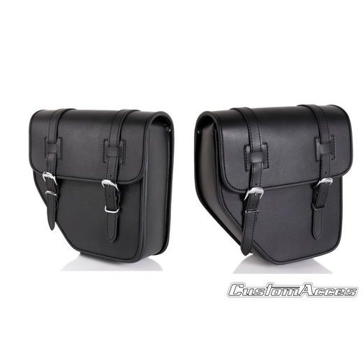 Leather saddlebag CUSTOMACCES IBIZA API001N črna par