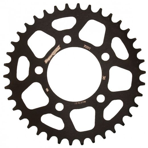 Aluminijasti zadnji verižnik (zobnik) SUPERSPROX RAL-7091:38-BLK črna 38T, 520
