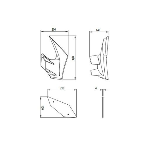 Side spoilers PUIG DOWNFORCE 20284N črna