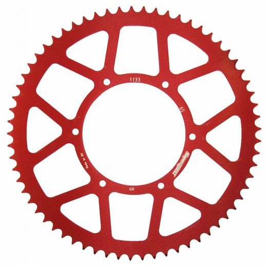 Aluminijasti zadnji verižnik (zobnik) SUPERSPROX RAL-1133:65-RED rdeč