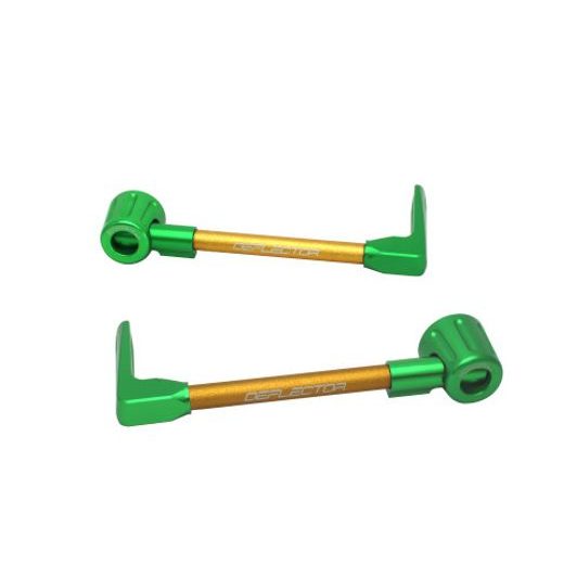 Lever guard ACCOSSATO DE003 with gold hose and joint right + left, aluminium