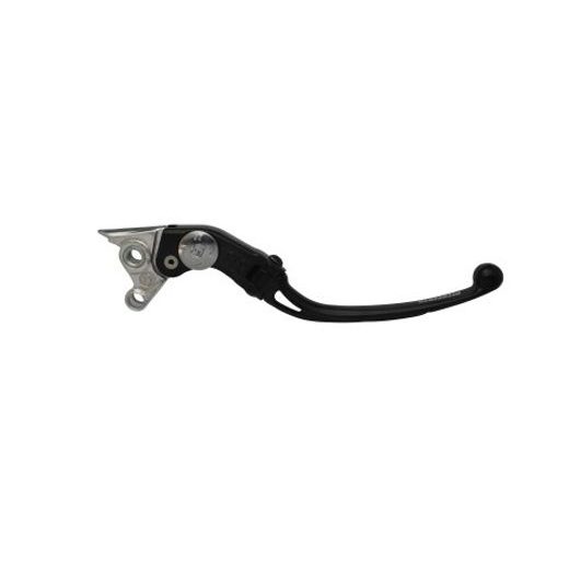 Adjustable folding lever ACCOSSATO LV009 in aluminium for original brake master cylinders črna
