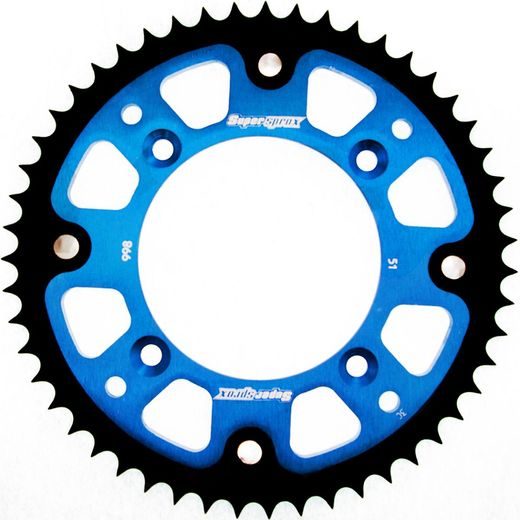 Rear sprocket SUPERSPROX STEALTH RST-998:51-BLU moder 51T, 428