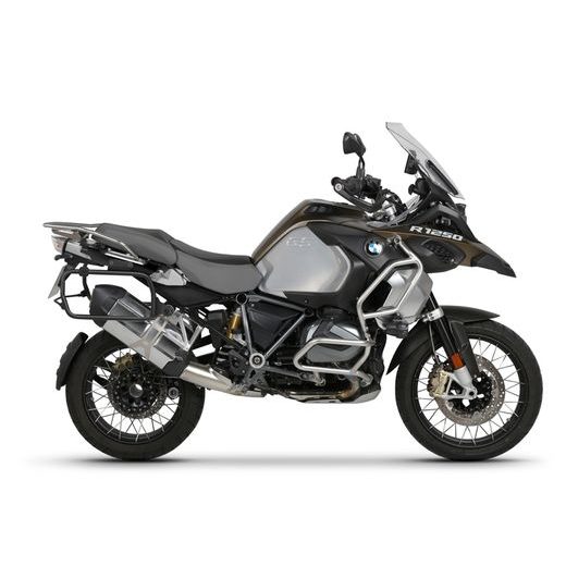 Komplet aluminijastih kovčkov z nosilci in ploščo SHAD TERRA BLACK, 37L zadnji kovček in 36L/47L stranski kovčki SHAD R 1200 GS Adventure/ R 1250 GS Adventure
