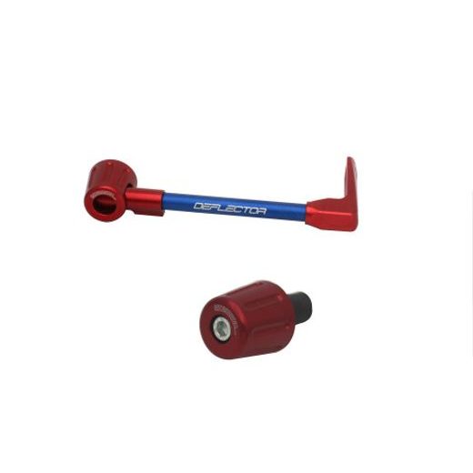 Lever guard in aluminium + left end ACCOSSATO DE004 with blue hose and joint right