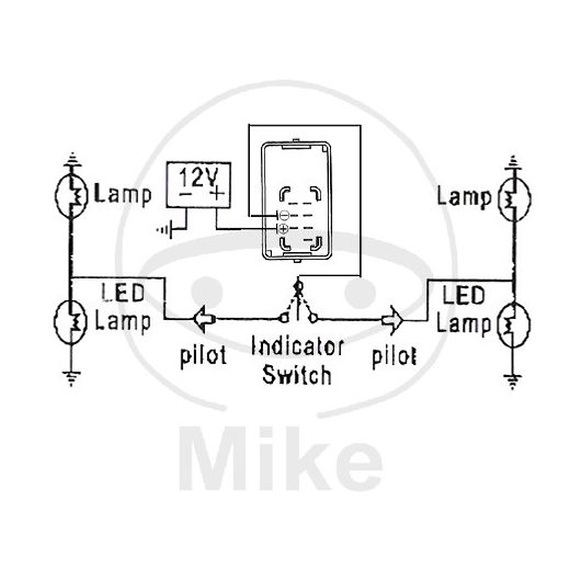 Flasher relay JMP LED 12V 7 pole