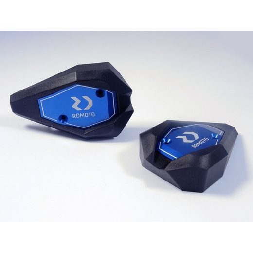 Crash sliders RDMOTO KTM13N black polyamide with blue caps