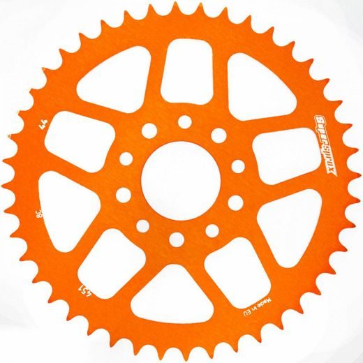 Aluminijasti zadnji verižnik (zobnik) SUPERSPROX RAL-451:44-ORG oranžna 44T, 415