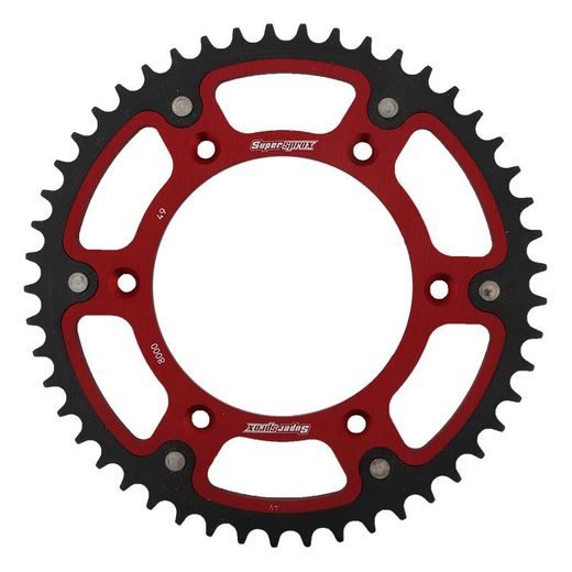 Rear sprocket SUPERSPROX STEALTH RST-8000:49-RED rdeč 49T, 520