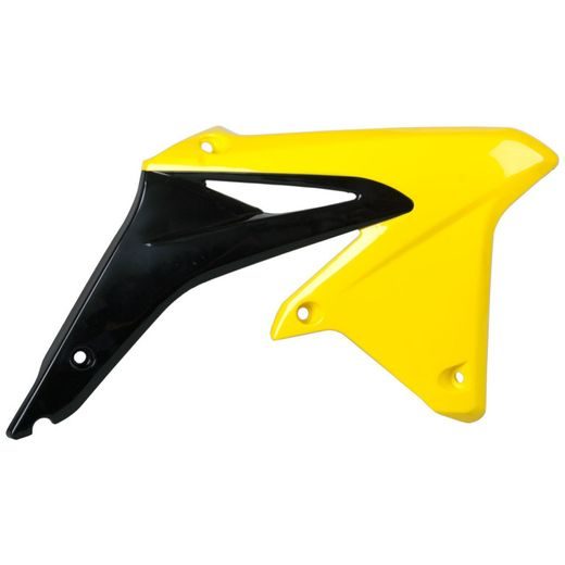 Radiator scoops POLISPORT 8412500005 (par) black/yellow RM01