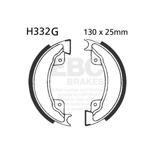 Brake shoe set EBC H332G grooved includings springs