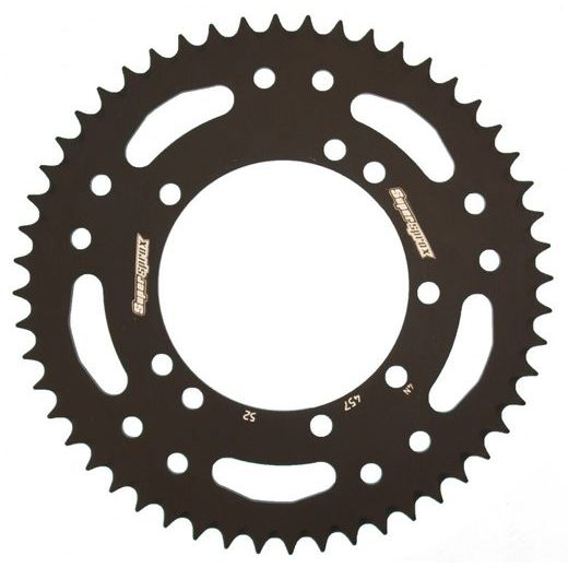 Rear ALU sprocket SUPERSPROX RAL-457:52-BLK črna 52T, 420