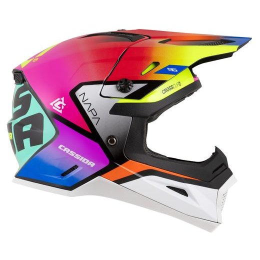 Motocross Helmet CASSIDA CROSS CUP 2 NAPA JUNIOR multicolor pearl M