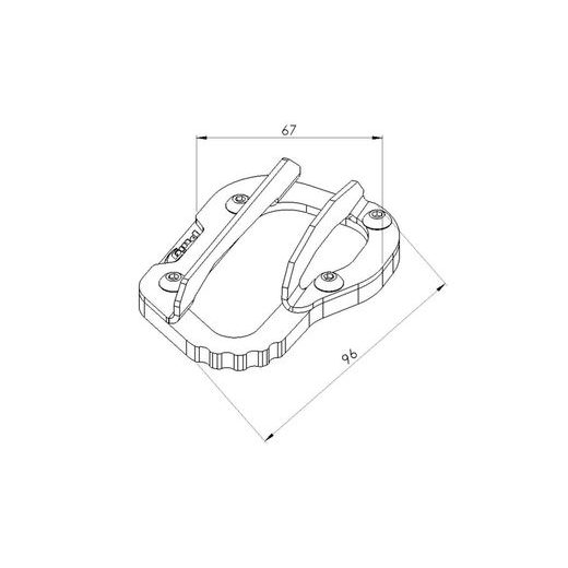 Kickstand extension PUIG 20770N črna