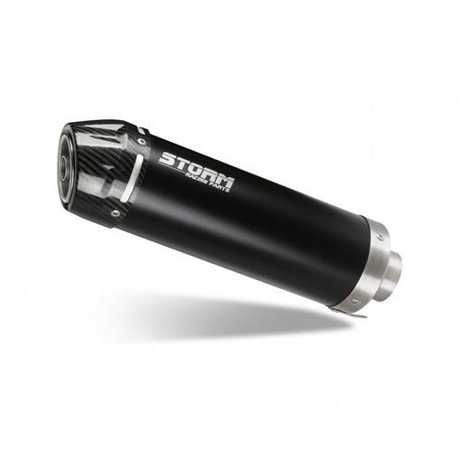 Celoten izpušni sistem 1x1 STORM GP Y.075.LXSBC Black with carbon cap