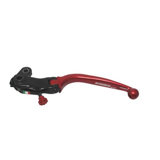 Folding lever ACCOSSATO LV016 in aluminium for ACCOSSATO full clutch rdeč