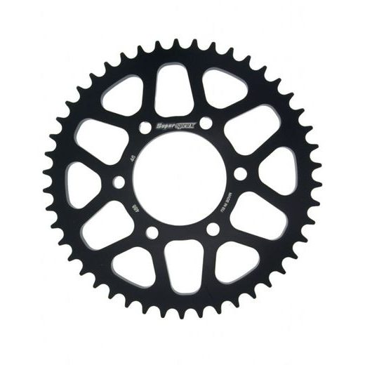 Aluminijasti zadnji verižnik (zobnik) SUPERSPROX RAL-488:46-BLK črna 46T, 530