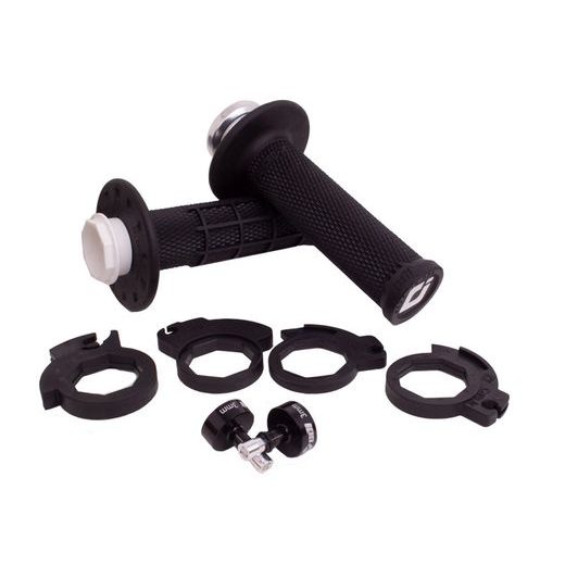 Grips set Lock-on ODI MICRO-X V2 H36MXB Black/Silver Half-Waffle