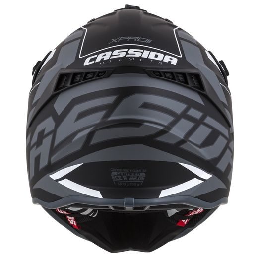 Motocross Helmet CASSIDA Cross Pro II Contra matt grey/ black/ white XS