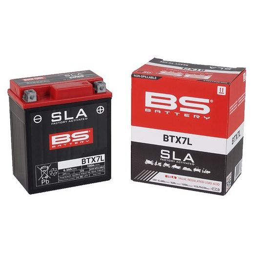 Tovarniško aktiviran akumulator BS-BATTERY BTX7L (FA) (YTX7L (FA)) SLA