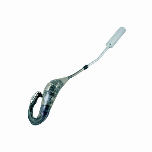 Iron pipe hand welded exhaust system Evok 100755010 with inox and alu shorty silencer