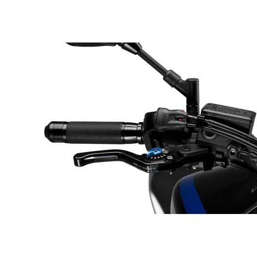 Brake lever without adapter PUIG 3.0 130NA kratka (short) black/blue