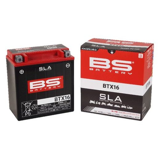 Tovarniško aktiviran akumulator BS-BATTERY BTX16 (FA) (YTX16 (FA)) SLA
