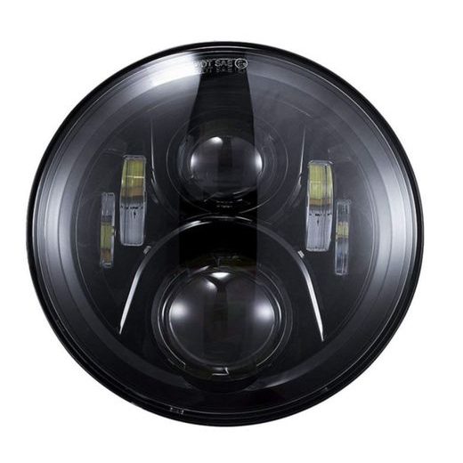 Headlight CUSTOMACCES EVOLUTION HL0013N with support črna
