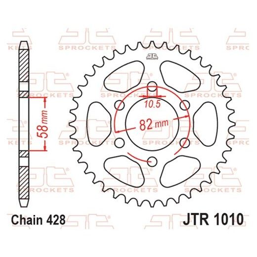 Zadnji verižnik (zobnik) JT JTR 1010-41 41T, 428