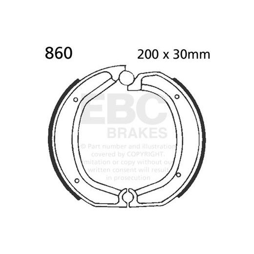 Brake shoe set EBC 860