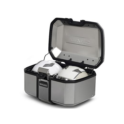 Complete set of aluminum cases SHAD TERRA, 55L topcase + 36L / 47L side cases, including mounting kit and plate SHAD Aprilia Tuareg 660