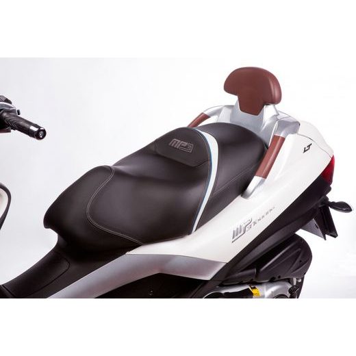 Udoben sedež SHAD SHV0M2320 črno/bel, sivo/modri šivi