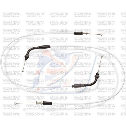 Throttle cables (pair) Venhill H02-4-102-WT featherlight bela
