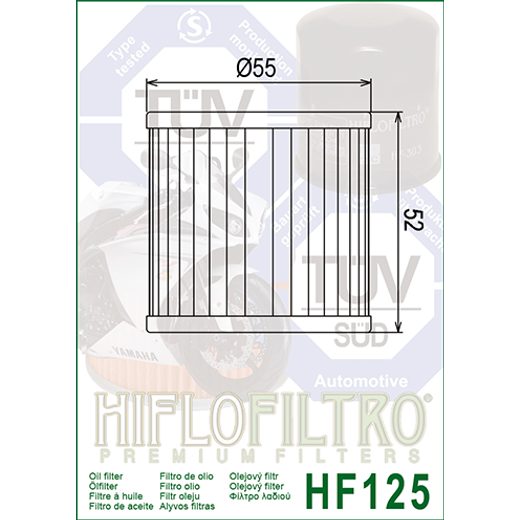 Oljni filter HIFLOFILTRO HF125