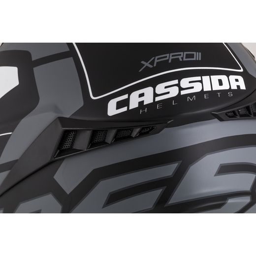 Motocross Helmet CASSIDA Cross Pro II Contra matt grey/ black/ white XS