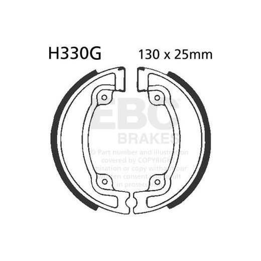 Brake shoe set EBC H330G grooved includings springs