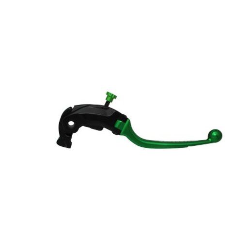 Adjustable folding lever ACCOSSATO LV019 in aluminium for Nissin radial brake master cylinder zelena