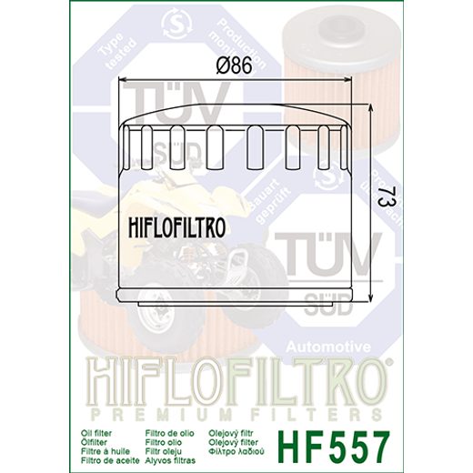 Oljni filter HIFLOFILTRO HF557