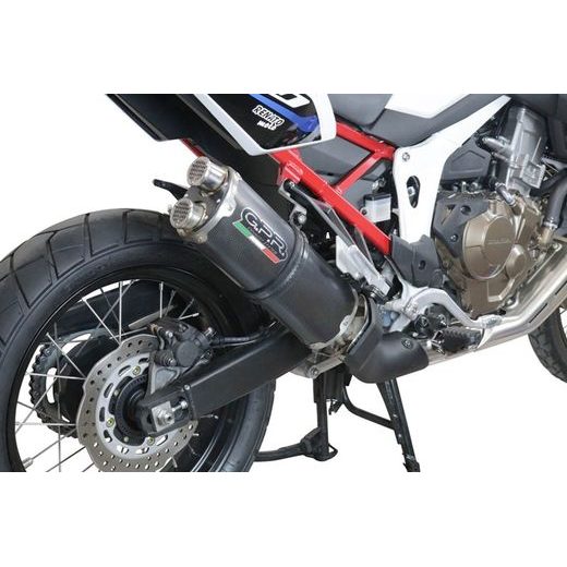 Slip-on exhaust GPR DUAL POPPY E5.H.275.DUAL.PO Carbon look