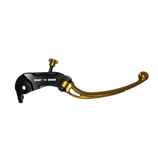 Brake lever folding ACCOSSATO LV030 in aluminium for brake master cylinder Ready To Brake zlata