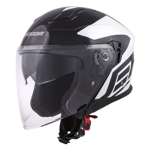 Jet čelada CASSIDA JET TECH CORSO black / white XL