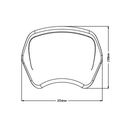 Windshield PUIG FRONTAL PLATE 3812C carbon look