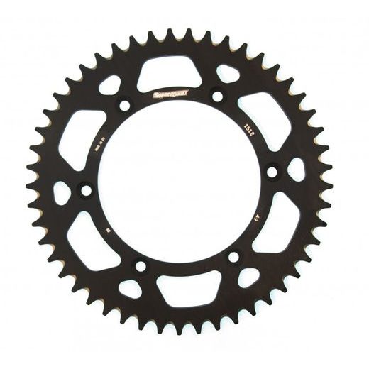 Aluminijasti zadnji verižnik (zobnik) SUPERSPROX RAL-1512:49-BLK črna 49T, 520
