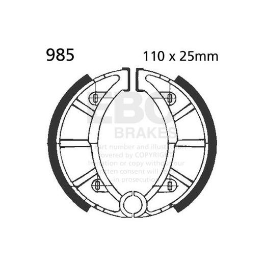 Brake shoe set EBC 985